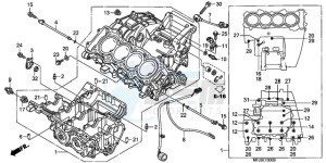 CBR600RA9 France - (F / ABS CMF) drawing CRANKCASE