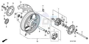 CBF1000A F / CMF drawing REAR WHEEL