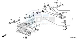 TRX500FE2E TRX500FE2 Europe Direct - (ED) drawing FRONT ARM