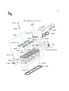 ZX 1000 M [NINJA ZX-10R] (C1) [NINJA ZX-10R] drawing CYLINDER HEAD