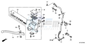 SH125RC drawing FR. BRAKE MASTER CYLINDER