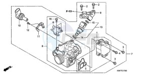 CBF125MA France - (F) drawing THROTTLE BODY