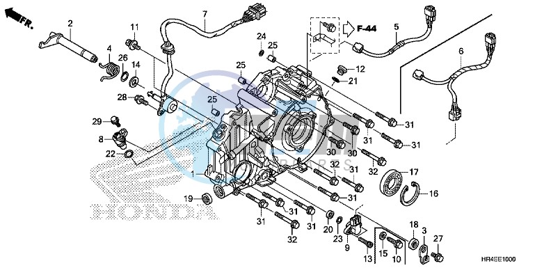 REAR CRANKCASE COVER