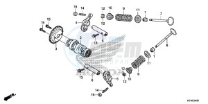 SH125DE SH125D UK - (E) drawing CAMSHAFT/VALVE