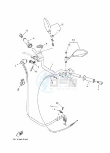 MT-10 MTN1000 (B67P) drawing STEERING HANDLE & CABLE