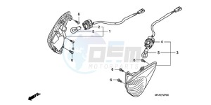 CBF1000AA France - (F / ABS CMF) drawing WINKER