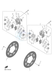 YZF-R6 YZF600 R6 (BN64) drawing FRONT BRAKE CALIPER