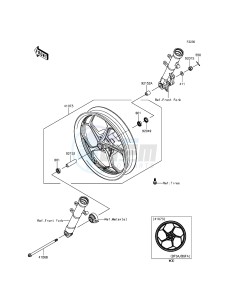 NINJA 250SL ABS BX250BGFA XX (EU ME A(FRICA) drawing Front Hub