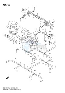 GSX1300R (E3-E28) Hayabusa drawing THROTTLE BODY HOSE JOINT (GSX1300RL1 E33)