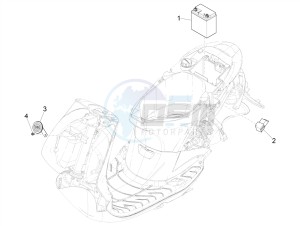 ZIP 50 4T NOABS E4 (EMEA) drawing Remote control switches - Battery - Horn