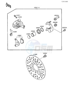 KSF 250 A [MOJAVE 250] (A1-A2) [MOJAVE 250] drawing FRONT BRAKE