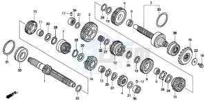 CB1300A CB1300SUPER FOUR drawing TRANSMISSION