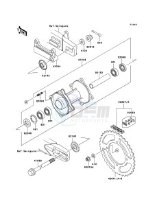 KX85 / KX85 II KX85-B5 EU drawing Rear Hub