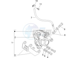 LX 125 4T drawing Brakes pipes - Calipers