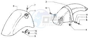 ET4 50 drawing Front and rear mudguard