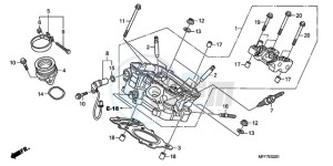 XL700V9 UK - (E / MKH) drawing REAR CYLINDER HEAD