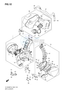 VL1500 BT drawing AIR CLEANER