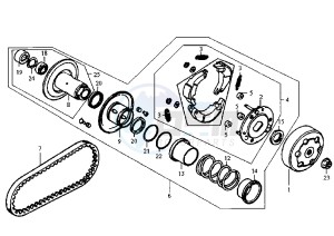 JET - 50 cc drawing DRIVEN PULLEY