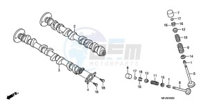 CBR600RRA Europe Direct - (ED / 2ED) drawing CAMSHAFT/VALVE