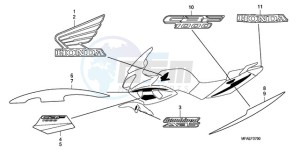 CBF1000TA Europe Direct - (ED / ABS) drawing STRIPE/MARK