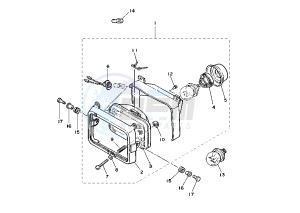 TW 125 drawing HEADLIGHT