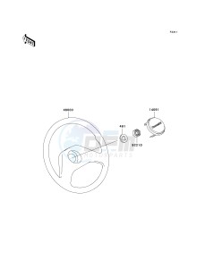 KAF 620 S [MULE 4010 TRANS4X4 HARDWOODS GREEN HD] (S9F-SAF) SAF drawing STEERING WHEEL