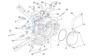 Leonardo 250-300 (eng. Minarelli) drawing Engine head