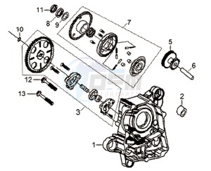 SYMPHONY 125 drawing CRANKCASE RIGHT / OIL PUMP