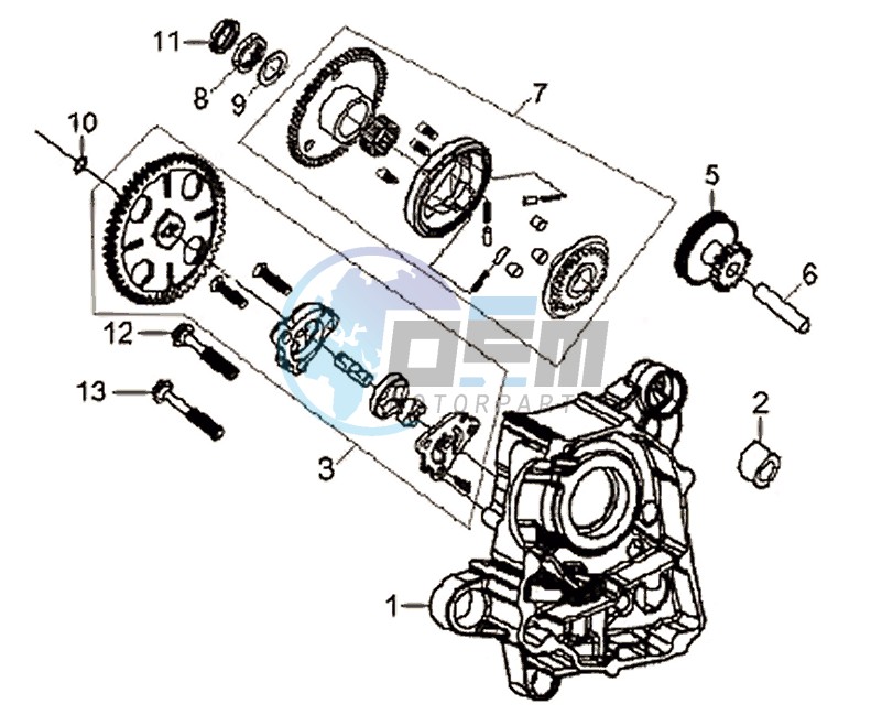 CRANKCASE RIGHT / OIL PUMP