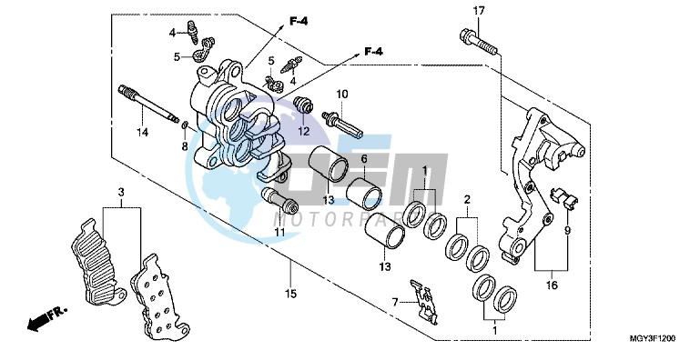 R. FRONT BRAKE CALIPER