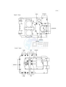 EX 500 D [NINJA 500] (D1-D5) [NINJA 500] drawing CRANKCASE BOLT PATTERN