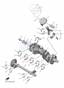 YZF1000 YZF-R1 (B3L1) drawing CRANKSHAFT & PISTON