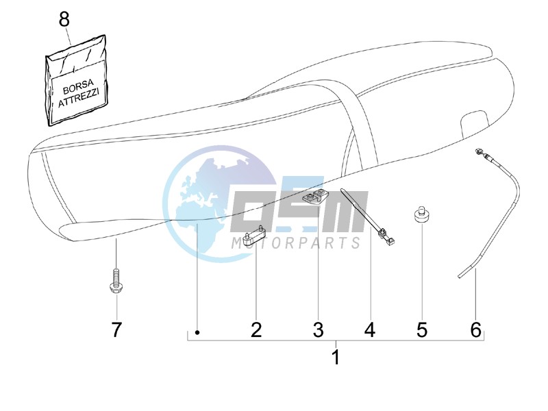 Saddle - Tool roll