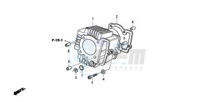 TRX90 SPORTRAX90 drawing CYLINDER