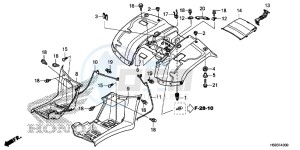 TRX250TEH Europe Direct - (ED) drawing REAR FENDER