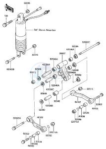 ZX 600 A [NINJA 600] (A3) [NINJA 600] drawing REAR SUSPENSION