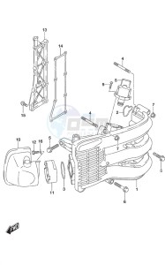 DF 60A drawing Intake Manifold/ Silencer/Exhaust Cover