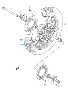 TS200R (E28) drawing REAR WHEEL