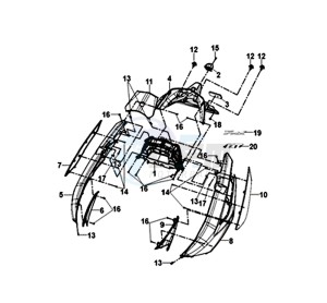 FNX 125 (GC12G1-EU) (L9) drawing COVERS /TAIL LIGHT