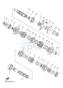 YZ450FX (B917 B918 B919 B919 B91A) drawing TRANSMISSION