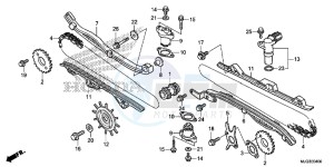 GL1800BG GOLDWING - F6B UK - (E) drawing CAM CHAIN/ TENSIONER