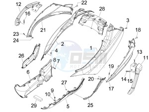 MP3 300 4t 4v ie erl ibrido drawing Side cover - Spoiler