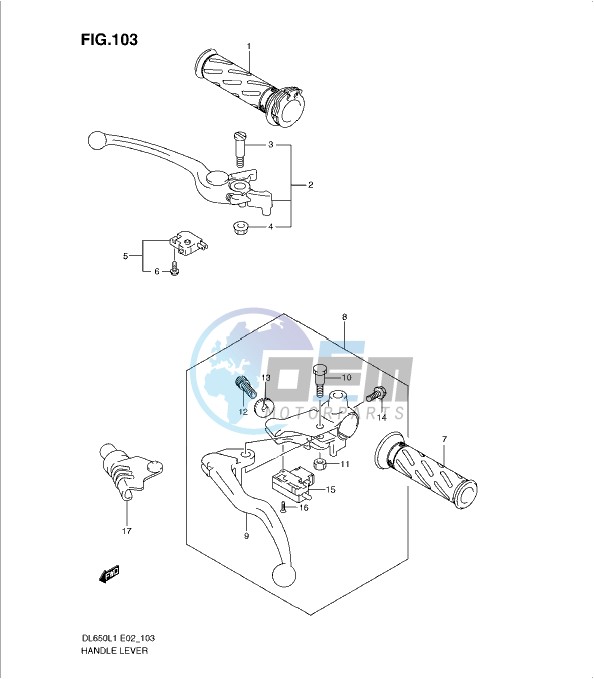 HANDLE LEVER (DL650L1 E24)