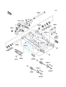 ER-6f ABS EX650DBF GB XX (EU ME A(FRICA) drawing Swingarm