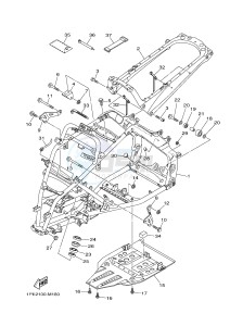 YFM700R YFM7RD RAPTOR 700R (1PE2 1PE3 1PE4) drawing FRAME