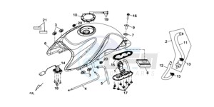 WOLF 125 EFI drawing FUEL TANK - FUEL CUT