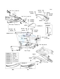 ZX 1400 A [NINJA ZX-14] (A6F-A7FA) A7F drawing SIDE COVERS_CHAIN COVER