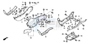 NSS250EX FORZA EX drawing FLOOR PANEL/CENTER COVER