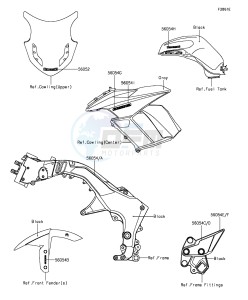 Z1000SX ZX1000LFF FR GB XX (EU ME A(FRICA) drawing Decals(Gray)