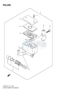 GSF650 (E21) Bandit drawing FRONT MASTER CYLINDER (GSF650UAL1 E21)